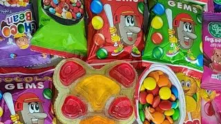 Satisfying video Asmr lollipops candy and chocolate gummy candy unboxing video Asmr-33