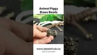 Animal Piggy  Paracord & Knife Brass Beads