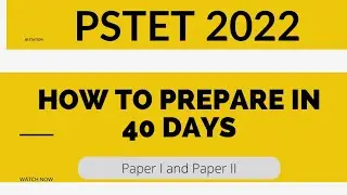 how to crack PSTET 2022 in 40 days ||  #pstet2022 #pstet #pstetmcq @jb_station