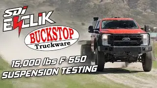 Putting this 15,000 pound F-550 through its paces during testing with Buckstop's Wildland Suspension