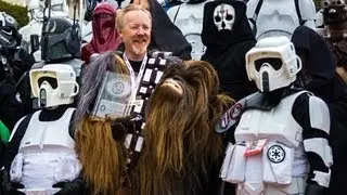 Adam Savage as Chewbacca at Comic-Con 2013