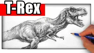 How to Draw T-Rex Dinosaur - Tyrannosaurus Rex