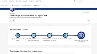 Agentforce Legend ||  Advanced Flow for Agentforce Superbadge