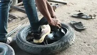 Splendor Tyre tubeless tyre fiting esyly kese kare 