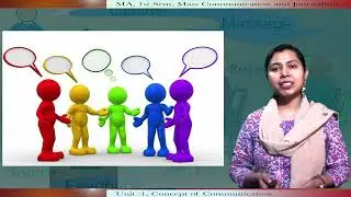 MA 1st Semester, Mass Communication and Journalism Unit -1 Concept of Communication #swayamprabha