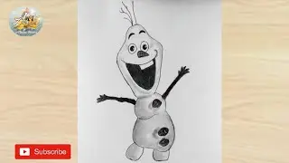 Learn to draw Snowman form frozen step by step ll Snowman drawing step by step