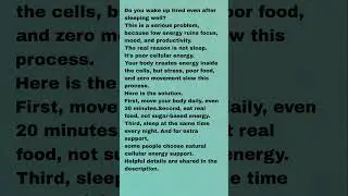 Still Tired After Sleeping Well? Here&rsquo;s the Real Fix #shorts #usa  #Tired #HealthShorts #USAWellness