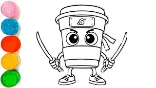 Cute Cappuccino Assassino ☕️🚀💕 Drawing, Painting & Coloring For Kids and Toddlers_Video