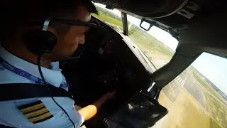 4K Boeing 737NG Cockpit Landing in Vilnius