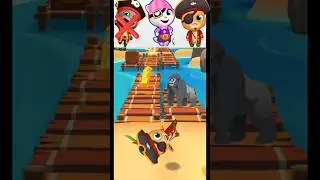 Talking Tom Gold Run Pirate Tom Vs Pirate Angela Vs Pirate Ginger Who will Win This Challenge??