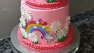 two tier hello kitty cake design