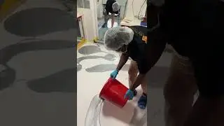 Grey Shimmer Metallic Epoxy Kitchen Floor