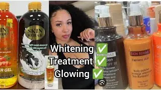 BEST SKIN WHITENING, LIGHTING AND REPAIR SET /SKIN REHAB LOTION, SERUM, SHOWER GEL 3x MEGA BLAST