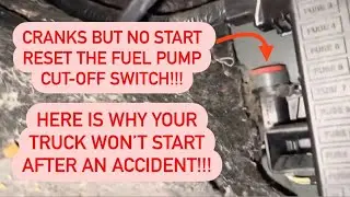 ENGINE CRANKS BUT NO START. RESET THE FUEL PUMP CUT-Off SWITCH! EASY!!!