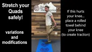 Self-Care: Quad Stretches.  Great for Athletes with Knee or IT band pain or tightness.