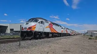 NMRX 705 and AMTK 4 in downtown ABQ