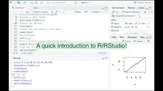 Create/ Import a dataset to R | Fit a Simple Linear Regression model | Add a line to R plot