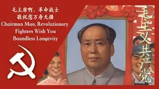 Chairman Mao, Revolutionary Warriors Wish You Boundless Longevity; 汉字, Pīnyīn, and English Subtitles
