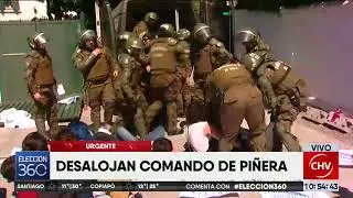 Desalojan comando de Sebasti&aacute;n Pi&ntilde;era tras toma | Elecci&oacute;n 360