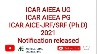 ICAR entrance exam 2021 I ICAR AIEEA UG I PG I AICE-JRF/SRF (Ph.D) I #ICAR_application_form_2023