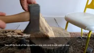 Making Tools: Carving a Small Green Wood Honeysuckle Bowl