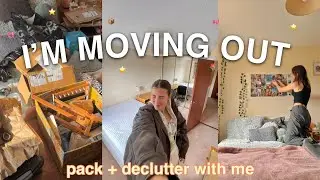 MOVING OUT VLOG!! pack & declutter with me📦⭐️