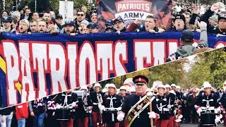 🏈 NFL New England Patriots Fans Germany marching with Musikcorps Bickenbach I Frankfurt Game 2023