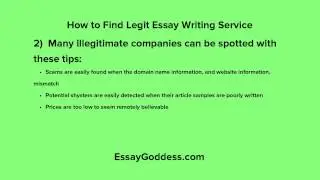 How to Find Legit Essay Writing Service