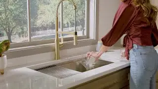 Ruvati Glass Rinser Workstation Sink - Ibiza Collection with built-in Sprayer