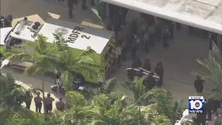 Honors for fallen Miami-Dade detective begin with procession