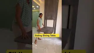 Sliding Dining Table Idea ✅  wall mount Dinning table design dinning table #dining #dinningtable