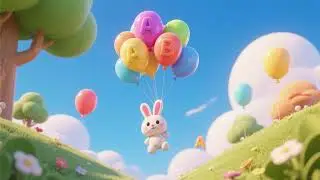 ABC Bunny Sky Balloons 🐰🎈🔤 | Alphabet Song | Nursery Rhymes & Kids Songs