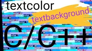 C/C++ program using textcolor and textbackground function.