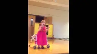 Jordan singing in their kindergarden talent show!