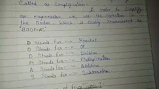 what is simplification BODMAS ka full form simplification kya hota hai aurBODMASka full name kya hai