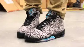 Air Jordan 3Lab5 - Cement Grey - Gamma Blue On-feet Video at Exclucity
