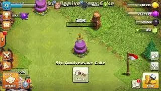 what do u get removing 9th anniversary cake (clash of clans) #shorts