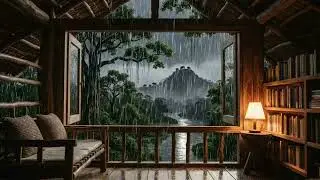 Treehouse sleep rainy night #beautiful #heavyrain #sleep #night #relax #video #meditation#peace 