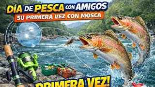 DÍA DE PESCA CON AMIGOS | SU PRIMERA VEZ PESCANDO CON MOSCA🎣🪰