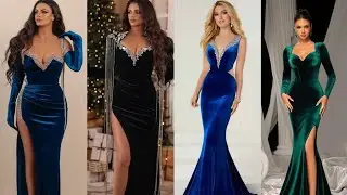 Latest Velvet Gowns for Ladies 2025 | Trendy, Elegant & Stylish Evening Dresses