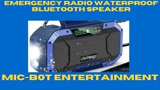 Mic-Bot Product Reviews: Emergency Radio Waterproof Bluetooth Speaker Unboxing and Demo