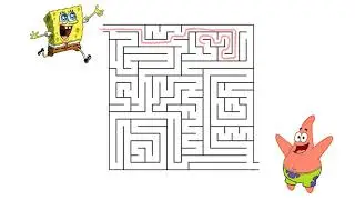 Spongebob find Patrick star in the cross MAZE
