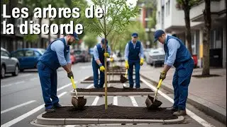 Des arbres plantés sur les places de parking
