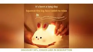 LED Lights Stitch Themed Rabbit Silicone Night Light USB Rechargeable For Bedroom Room Decoration Sl