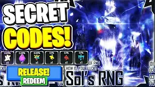 ALL CODES FOR Sol's RNG ROBLOX Sol's RNG CODES