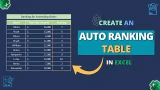How to Create an Auto Ranking Table in Excel