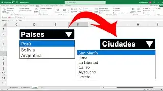 LISTAS DESPLEGABLES DEPENDIENTES CON NIVELES EN EXCEL 2022.