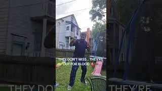 When the backyard mosquitoes are out for blood #mosquitoproblems #funnyvideo #relatablehumor