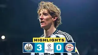 Newcastle vs PSV 3-0 Highlights | Harvey Barnes Goal | UCL 2025-26 | Anthony Gordon | Yoane Wissa