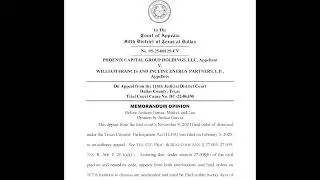 Phoenix Capital fr Dallas COA 2025